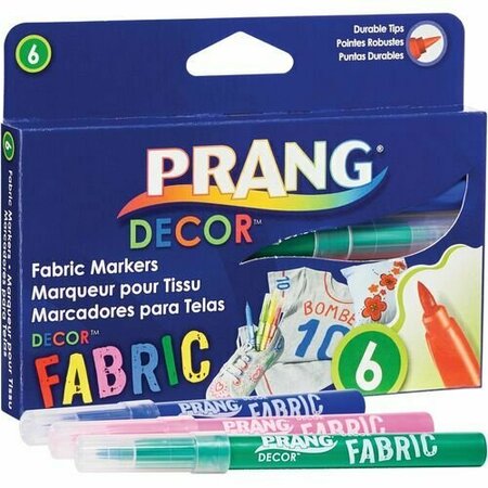 DIXON TICONDEROGA Permanent Fabric Markers, Ast, 6PK DIX74106